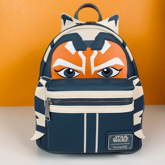 LOUNGEFLY STAR WARS AHSOKA TANO COSPLAY MINI BACKPACK - Grotto Exclusive - Picture 1 of 7